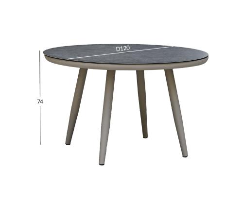 Laud SILVA D120xH75cm, hallikasbeež