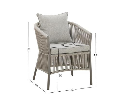 Tool SILVA 61x66xH76cm, hallikasbeež