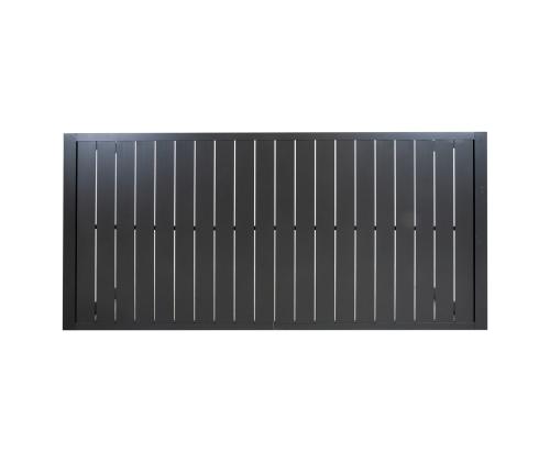 Laud TOMSON 216x100xH73cm, tumehall, alumiinium