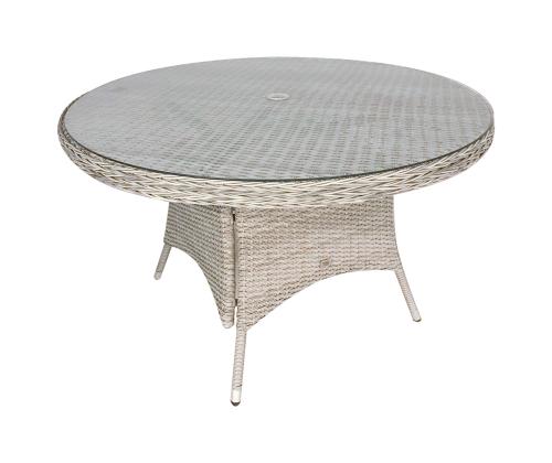 Laud ASCOT D121xH75cm, hall, alumiinium, plastikpunutis