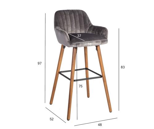 Baaritool ARIEL 48x52xH97cm, hall