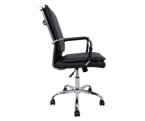 Arvutitool/kontoritool ULTRA 54,5x63xH94-104cm, must kunstnahk