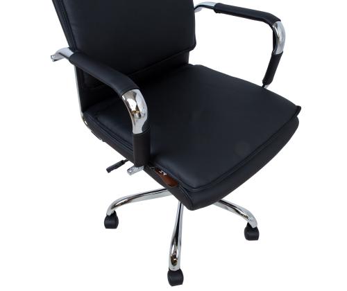 Arvutitool/kontoritool ULTRA 54,5x63xH94-104cm, must kunstnahk