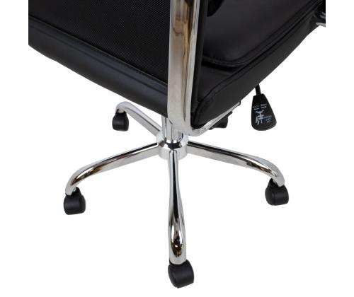 Arvutitool/kontoritool ULTRA 54,5x63xH94-104cm, must kunstnahk