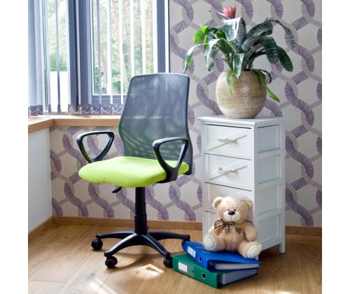 Töötool TREVISO, 59x58xH90-102cm, roheline/hall, polüesterkangas, plastik