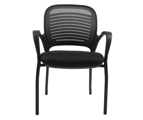 Klienditool TORINO 59x59xH84cm, hall/must