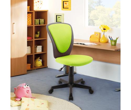 Lastetool BIANCA, 42x51xH82-94cm, roheline/tumehall, polüesterkangas, kunstnahk, plastik