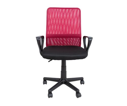 Arvutitool/kontoritool BELINDA, 59x56xH86,5-98,5cm, must/punane, polüesterkangas, plastik