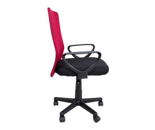 Arvutitool/kontoritool BELINDA, 59x56xH86,5-98,5cm, must/punane, polüesterkangas, plastik