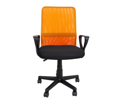 Arvutitool/kontoritool BELINDA, 59x56xH86,5-98,5cm, must/oranþ, polüesterkangas, plastik