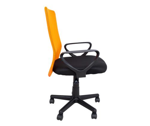 Arvutitool/kontoritool BELINDA, 59x56xH86,5-98,5cm, must/oranþ, polüesterkangas, plastik