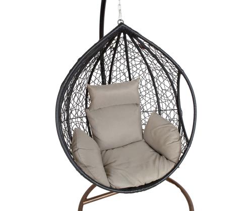 Ripptool DROPLET must 120x120xH200cm, alumiiniumraam, plastikpunutis