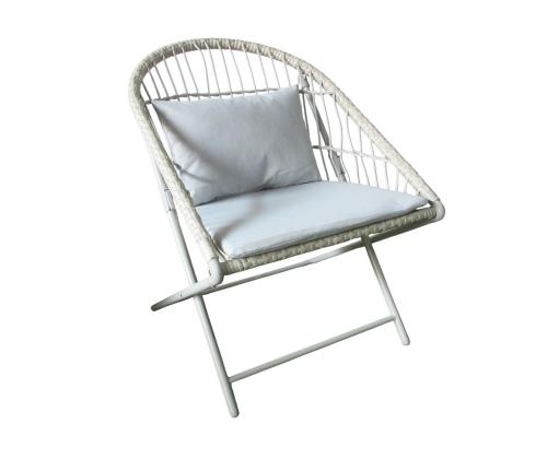 Rõdukomplekt YOLANDA 2 tooli ja laud, helehall