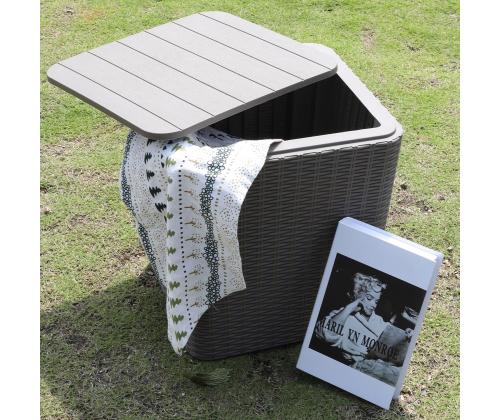 Säilituskast BOCAS 39x39x42cm, hall plastik