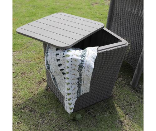 Säilituskast BOCAS 39x39x42cm, hall plastik