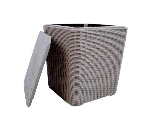 Säilituskast BOCAS 39x39x42cm, hall plastik