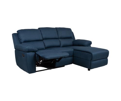 Nurgadiivan BERIT PN manuaalne recliner 214x95/160xH98cm, tumesinine