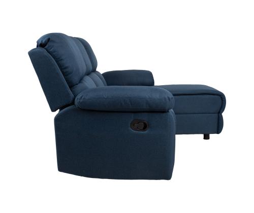 Nurgadiivan BERIT PN manuaalne recliner 214x95/160xH98cm, tumesinine