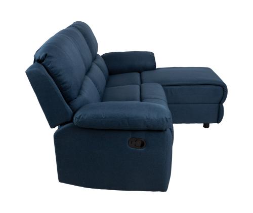 Nurgadiivan BERIT PN manuaalne recliner 214x95/160xH98cm, tumesinine