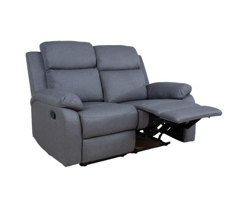 Diivan REX 2-kohaline manuaalne recliner 133x81xH103cm, tumehall