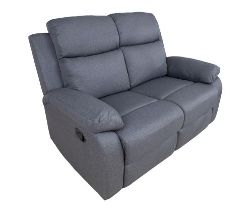 Diivan REX 2-kohaline manuaalne recliner 133x81xH103cm, tumehall