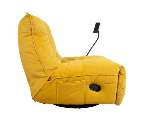 Puhketool WIN-WIN manuaalne recliner 80x95xH90cm, kollane