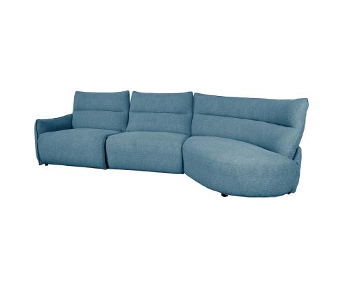 Nurgadiivan CANNES PN elektriline recliner 310x91/101xH92cm, hallikassinine