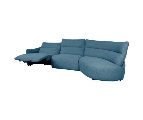 Nurgadiivan CANNES PN elektriline recliner 310x91/101xH92cm, hallikassinine