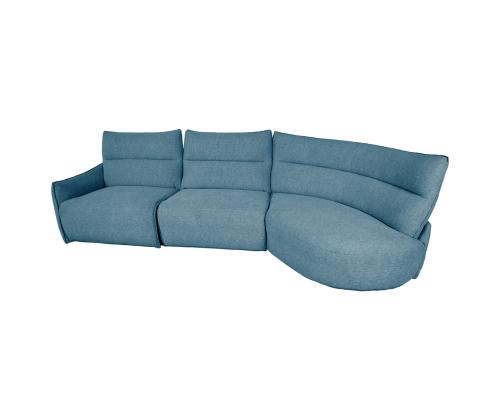 Nurgadiivan CANNES PN elektriline recliner 310x91/101xH92cm, hallikassinine