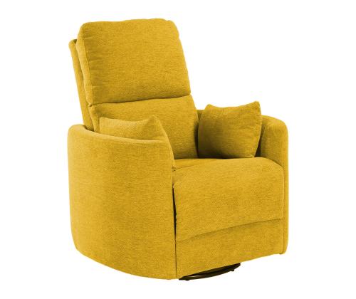 Tugitool STINA kiikuv ja pöörlev manuaalne recliner 83x88xH100cm, kollane