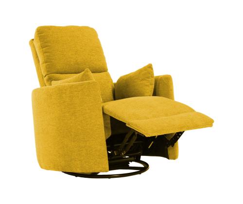 Tugitool STINA kiikuv ja pöörlev manuaalne recliner 83x88xH100cm, kollane