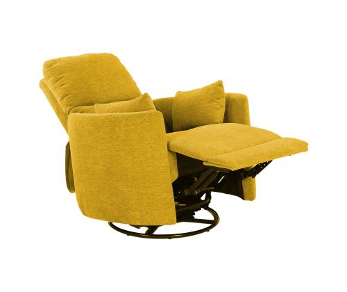 Tugitool STINA kiikuv ja pöörlev manuaalne recliner 83x88xH100cm, kollane
