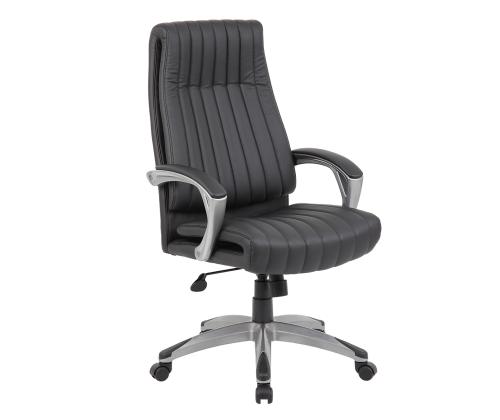 Arvutitool/kontoritool ELEGANT, 62,5x76,5xH112-119,5cm, must, kunstnahk, plastik