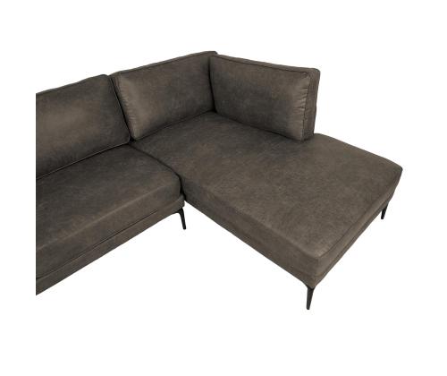 Nurgadiivan SOFIA PN 257x83/168xH82cm, tume oliiv