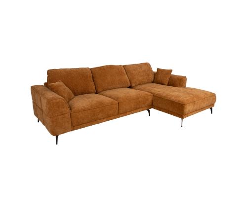 Nurgadiivan OLIVIA PN 295x104/170xH92cm, pruun