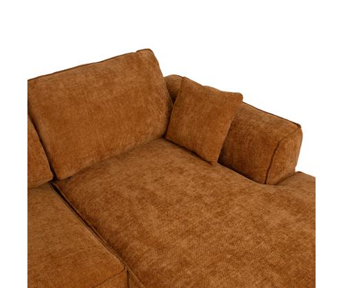 Nurgadiivan OLIVIA PN 295x104/170xH92cm, pruun