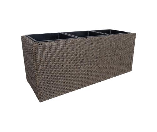 Lillekast WICKER 110x39xH45cm, tumepruun