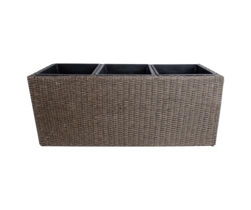 Lillekast WICKER 110x39xH45cm, tumepruun