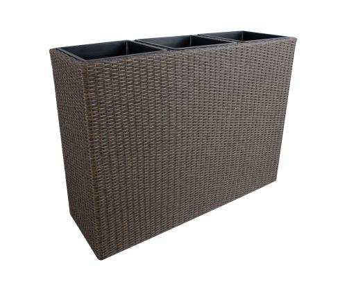 Lillekast WICKER 110x39xH88cm, tumepruun