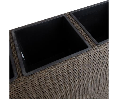 Lillekast WICKER 110x39xH88cm, tumepruun