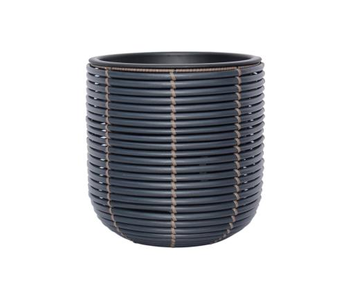 Lillepott WICKER D27xH28cm, must/pruun