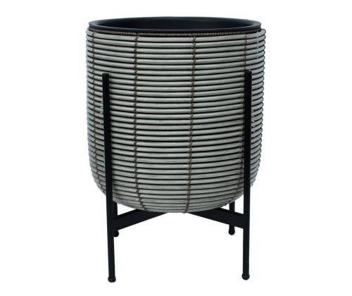 Lillepott WICKER alusega 38x38xH49cm, beežikashall