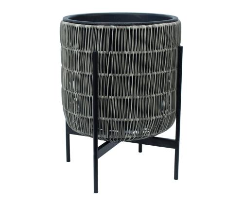 Lillepott WICKER alusega 38x38xH49cm, hall