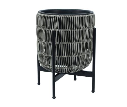 Lillepott WICKER alusega 30x30xH38cm, hall