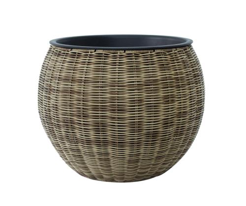 Lillepott WICKER D40xH32cm, helepruun