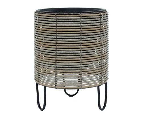 Lillepott WICKER D36xH48cm, beežikashall