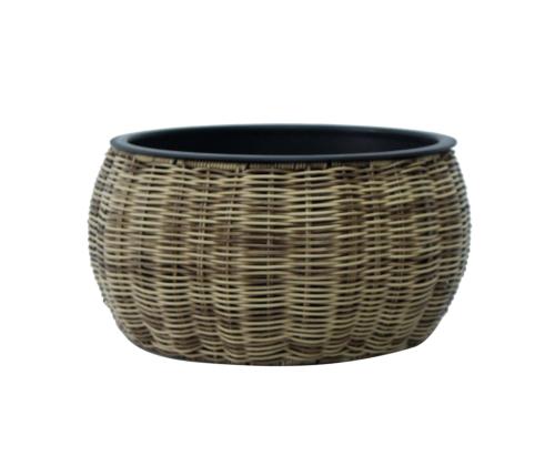 Lillepott WICKER D37xH19cm, helepruun