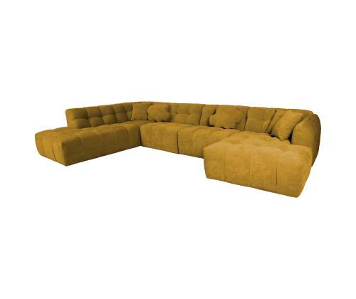 Nurgadiivan FORTE U-kujuline VN 374x242/162xH76cm, pruunikaskollane