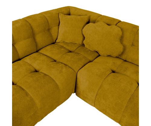 Nurgadiivan FORTE U-kujuline VN 374x242/162xH76cm, pruunikaskollane