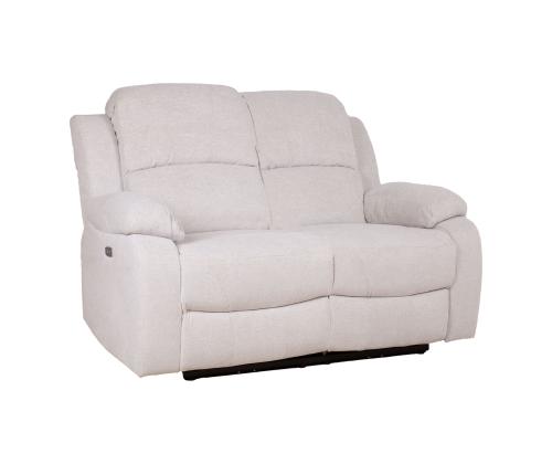 Diivan FELICIA 2-kohaline elektriline recliner 150x96xH100cm, loodusvalge